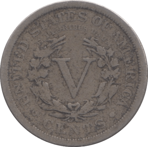 1902 FIVE CENT USA - WORLD COINS - Cambridgeshire Coins
