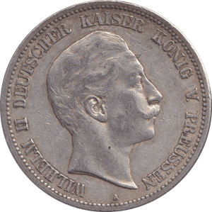 1902 FIVE MARK BERLIN A - SILVER WORLD COINS - Cambridgeshire Coins