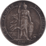 1902 FLORIN ( EF ) - FLORIN - Cambridgeshire Coins