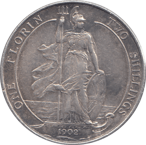 1902 FLORIN ( EF ) - FLORIN - Cambridgeshire Coins
