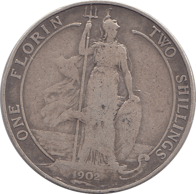 1902 FLORIN ( FINE ) - FLORIN - Cambridgeshire Coins