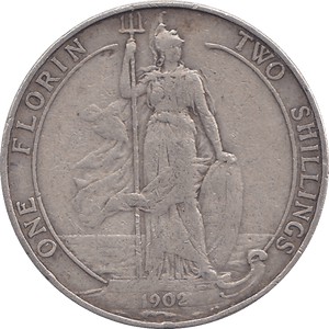 1902 FLORIN ( FINE ) - FLORIN - Cambridgeshire Coins
