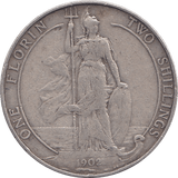 1902 FLORIN ( FINE ) - FLORIN - Cambridgeshire Coins