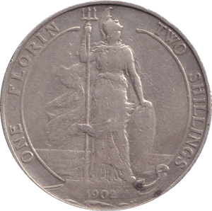 1902 FLORIN ( FINE ) - FLORIN - Cambridgeshire Coins