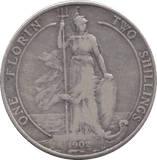 1902 FLORIN ( FINE ) - FLORIN - Cambridgeshire Coins
