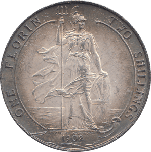 1902 FLORIN ( UNC ) - WORLD COINS - Cambridgeshire Coins