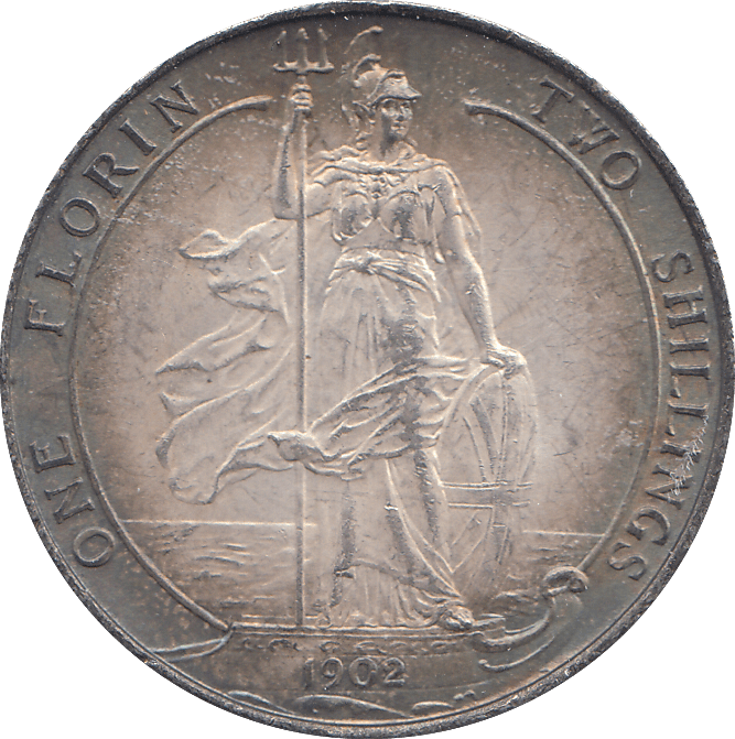 1902 FLORIN ( UNC ) - WORLD COINS - Cambridgeshire Coins