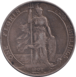 1902 FLORIN ( VF ) - FLORIN - Cambridgeshire Coins