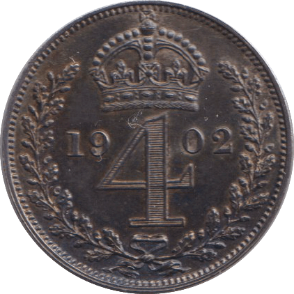 1902 FOURPENCE ( PROOF ) - MAUNDY FOURPENCE - Cambridgeshire Coins