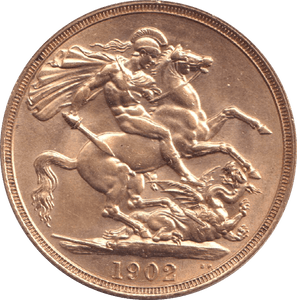 1902 GOLD DOUBLE SOVEREIGN ( AUNC ) - DOUBLE SOVEREIGN - Cambridgeshire Coins