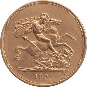 1902 GOLD FIVE POUND ( MATT PROOF ) - GOLD FIVE POUNDS - Cambridgeshire Coins
