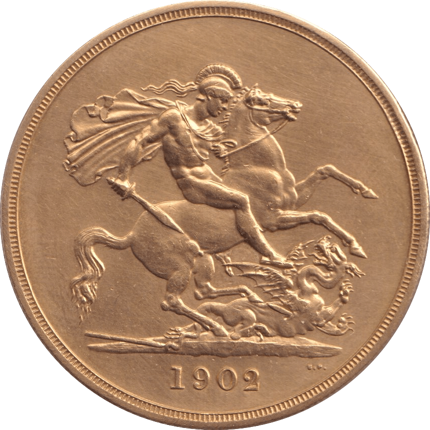 1902 GOLD FIVE POUND ( MATT PROOF ) - GOLD FIVE POUNDS - Cambridgeshire Coins