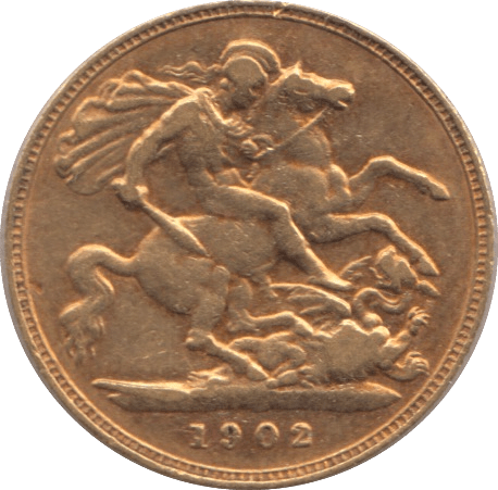 1902 GOLD HALF SOVEREIGN ( GVF ) - Half Sovereign - Cambridgeshire Coins