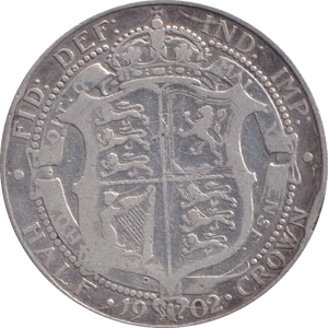1902 HALFCROWN ( FINE ) - HALFCROWN - Cambridgeshire Coins