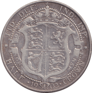 1902 HALFCROWN ( FINE ) - HALFCROWN - Cambridgeshire Coins