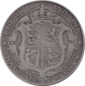 1902 HALFCROWN ( FINE ) - Halfcrown - Cambridgeshire Coins
