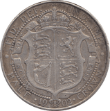 1902 HALFCROWN ( GF ) - Halfcrown - Cambridgeshire Coins