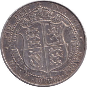 1902 HALFCROWN ( VF ) - HALFCROWN - Cambridgeshire Coins