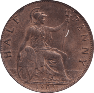 1902 HALFPENNY EDWARD VII ( UNC ) - HALFPENNY - Cambridgeshire Coins