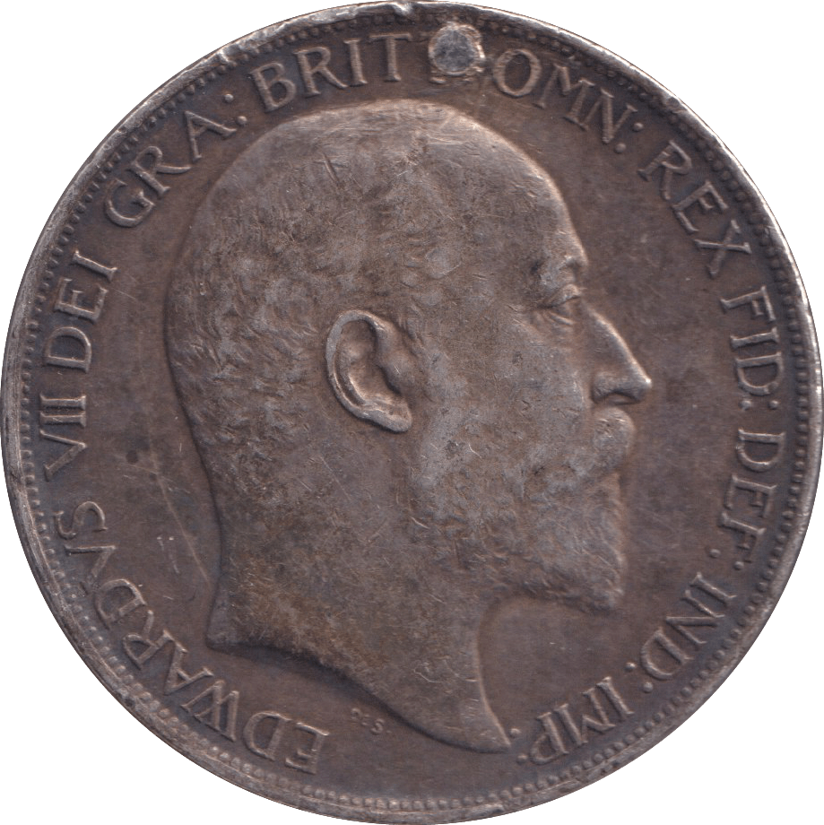 1902 HOLED CROWN ( GVF ) - CROWN - Cambridgeshire Coins
