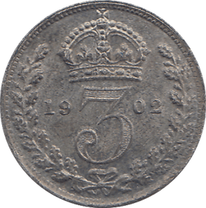 1902 MAUNDY 3 PENCE ( UNC ) - WORLD COINS - Cambridgeshire Coins