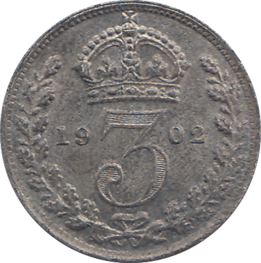 1902 MAUNDY 3 PENCE ( UNC ) - WORLD COINS - Cambridgeshire Coins