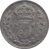 1902 MAUNDY 3 PENCE ( UNC ) - WORLD COINS - Cambridgeshire Coins