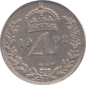 1902 MAUNDY FOURPENCE ( AUNC ) - MAUNDY FOURPENCE - Cambridgeshire Coins