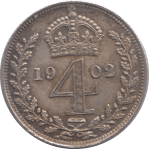 1902 MAUNDY FOURPENCE ( AUNC ) - MAUNDY FOURPENCE - Cambridgeshire Coins