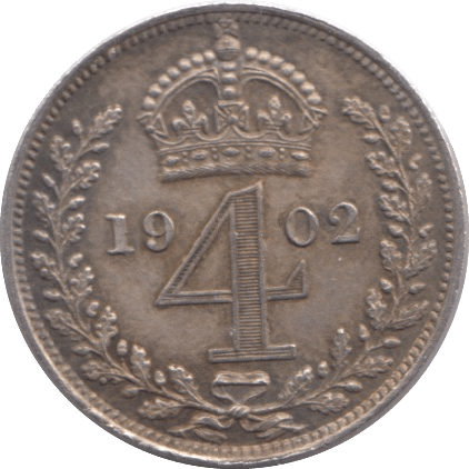 1902 MAUNDY FOURPENCE ( AUNC ) - MAUNDY FOURPENCE - Cambridgeshire Coins