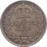 1902 MAUNDY FOURPENCE ( AUNC ) - MAUNDY FOURPENCE - Cambridgeshire Coins