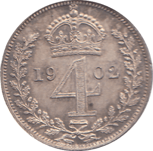 1902 MAUNDY FOURPENCE ( EF ) - MAUNDY FOURPENCE - Cambridgeshire Coins