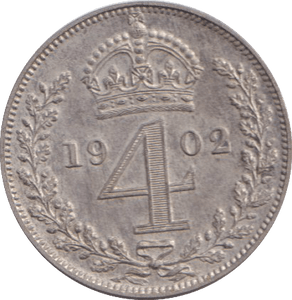 1902 MAUNDY FOURPENCE ( MATT PROOF ) - MAUNDY FOURPENCE - Cambridgeshire Coins
