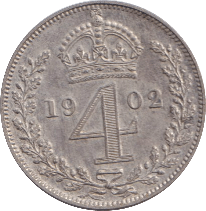1902 MAUNDY FOURPENCE ( MATT PROOF ) - MAUNDY FOURPENCE - Cambridgeshire Coins