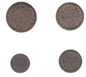 1902 MAUNDY SET EDWARD VII - Maundy Set - Cambridgeshire Coins