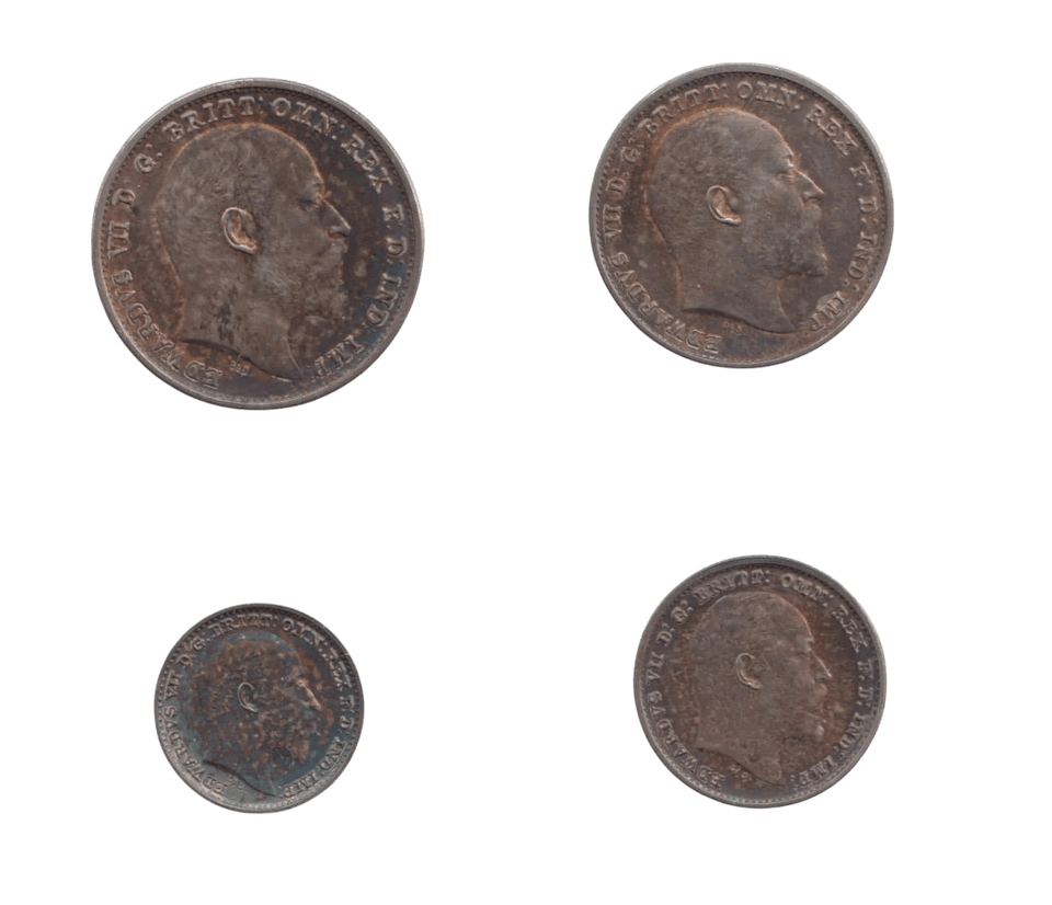 1902 MAUNDY SET EDWARD VII - Maundy Set - Cambridgeshire Coins