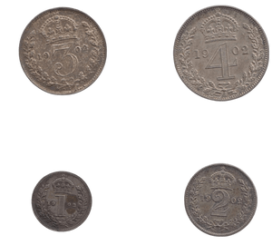 1902 MAUNDY SET EDWARD VII - Maundy Set - Cambridgeshire Coins