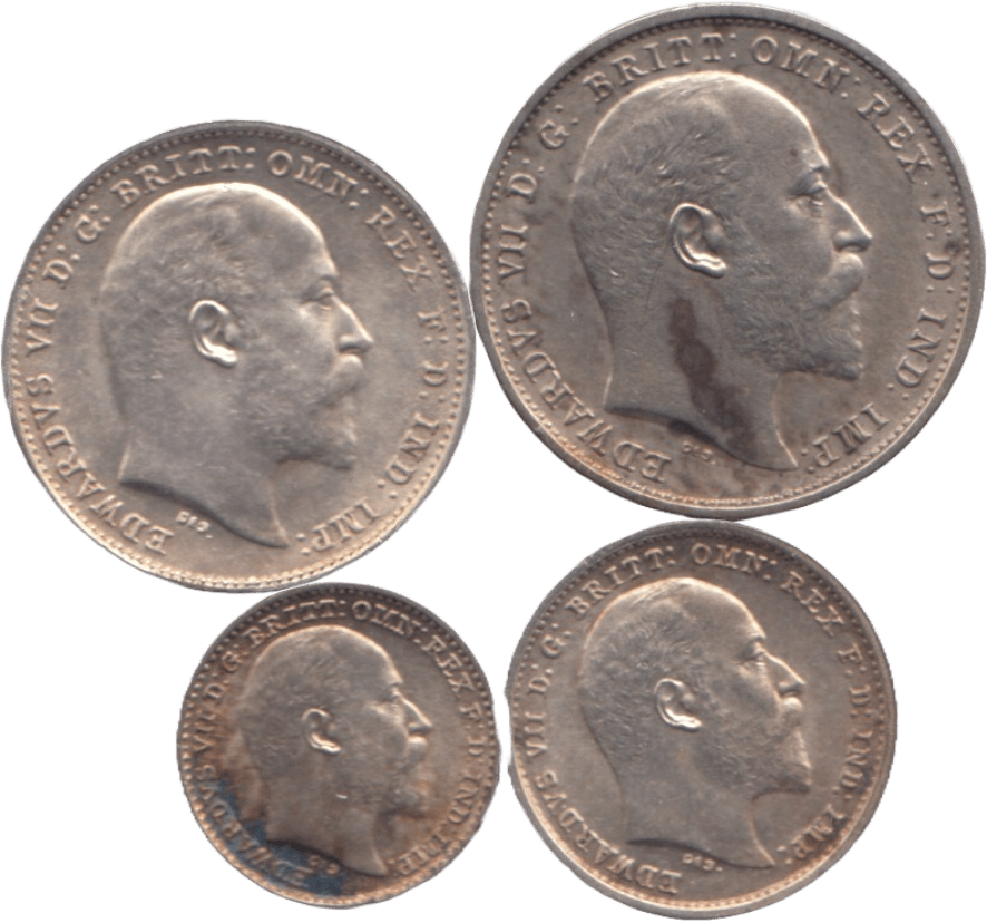 1902 MAUNDY SET EDWARD VII - Maundy Set - Cambridgeshire Coins