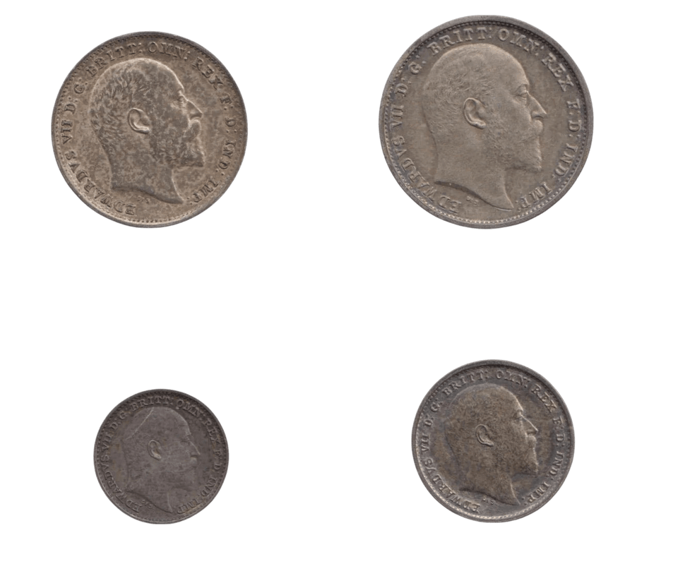 1902 MAUNDY SET EDWARD VII - Maundy Set - Cambridgeshire Coins