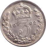 1902 MAUNDY THREEPENCE ( AUNC ) - MAUNDY THREEPENCE - Cambridgeshire Coins