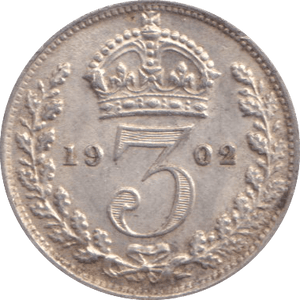 1902 MAUNDY THREEPENCE ( GVF ) - MAUNDY THREEPENCE - Cambridgeshire Coins
