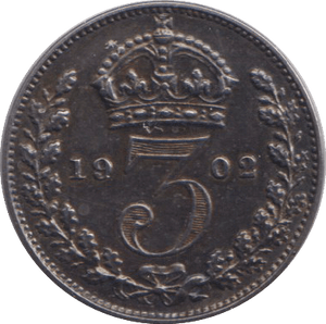 1902 MAUNDY THREEPENCE ( MATT PROOF ) - MAUNDY THREEPENCE - Cambridgeshire Coins