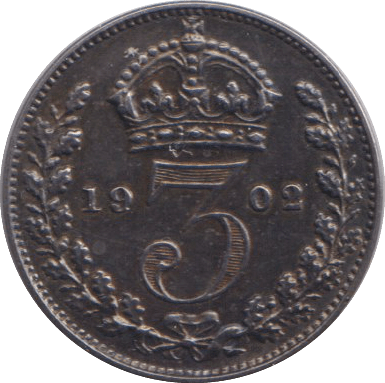 1902 MAUNDY THREEPENCE ( MATT PROOF ) - MAUNDY THREEPENCE - Cambridgeshire Coins