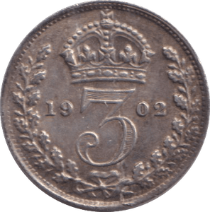 1902 MAUNDY THREEPENCE ( UNC ) 5 - MAUNDY THREEPENCE - Cambridgeshire Coins