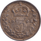 1902 MAUNDY THREEPENCE ( UNC ) - MAUNDY THREEPENCE - Cambridgeshire Coins