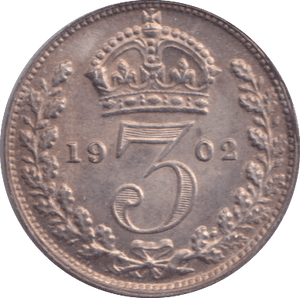 1902 MAUNDY THREEPENCE ( UNC ) - MAUNDY THREEPENCE - Cambridgeshire Coins