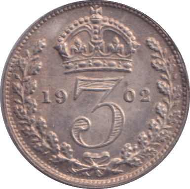 1902 MAUNDY THREEPENCE ( UNC ) - MAUNDY THREEPENCE - Cambridgeshire Coins
