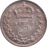 1902 MAUNDY THREEPENCE ( UNC ) - MAUNDY THREEPENCE - Cambridgeshire Coins
