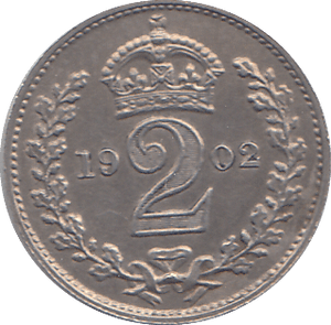 1902 MAUNDY TWOPENCE ( AUNC ) - MAUNDY TWOPENCE - Cambridgeshire Coins