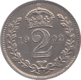 1902 MAUNDY TWOPENCE ( AUNC ) - MAUNDY TWOPENCE - Cambridgeshire Coins